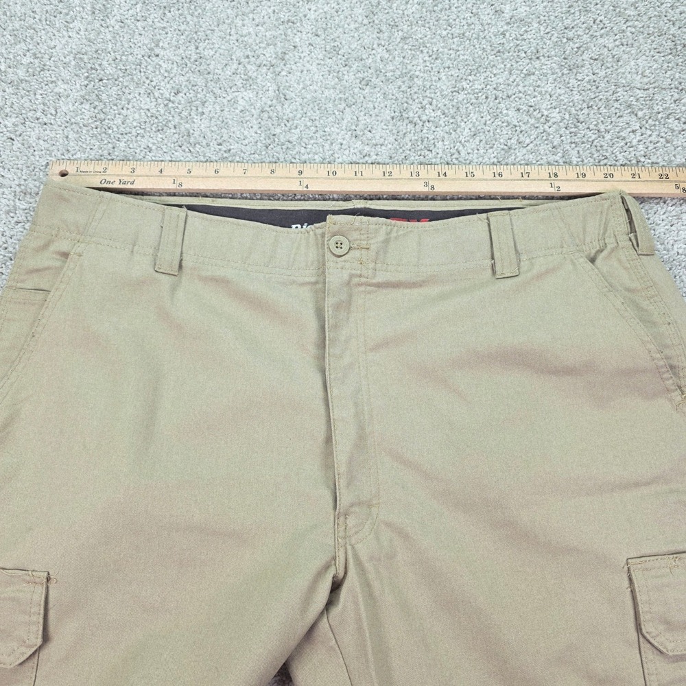Dickies Flex Mens Cargo Pants 42x30 Khaki Tan Straight Leg Work Trousers WP849DS - Picture 4 of 8